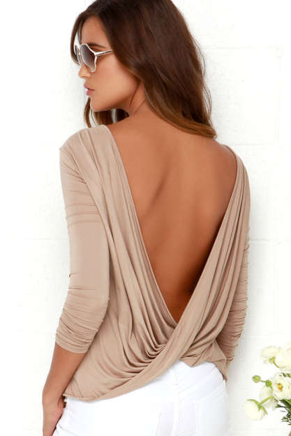 her track spring fashion backless