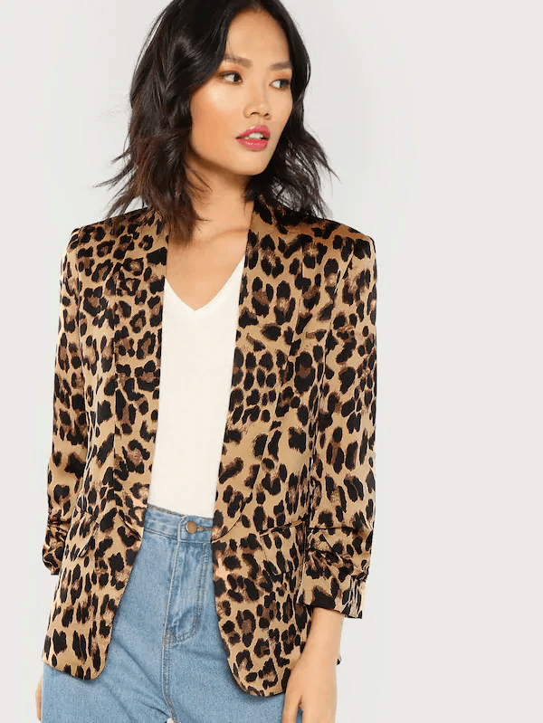 leopard blazer
