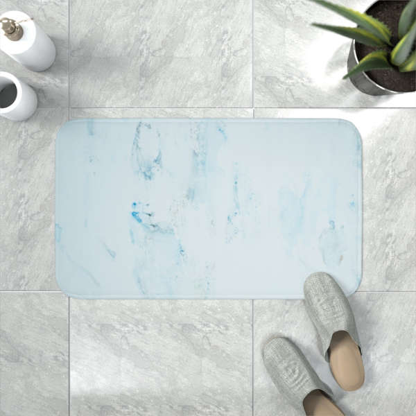 Blue Marble Bath Mat